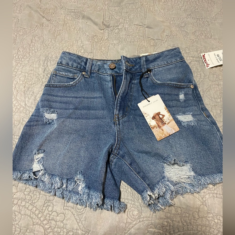 Sincerely Jules Super High Rose Wedge Shorts (Size: 0/24)